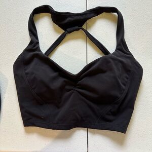 BuffBunny Karma Crop Sport Bra in Onyx Black